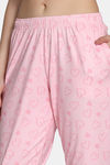 Zivame Sweetheart Diaries Knit Poly Pyjama Set - Rose Shadow — thumbnail 6
